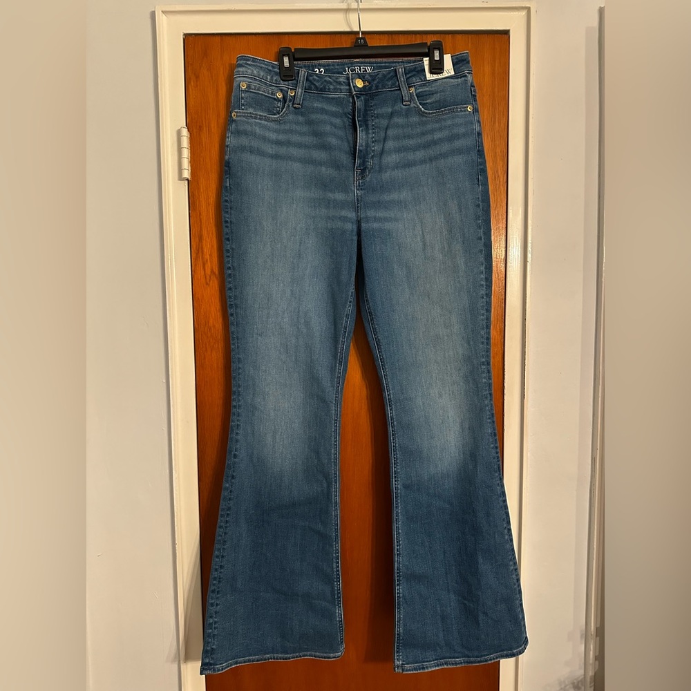 J. Crew Skinny Flare Jeans in Classic Blue